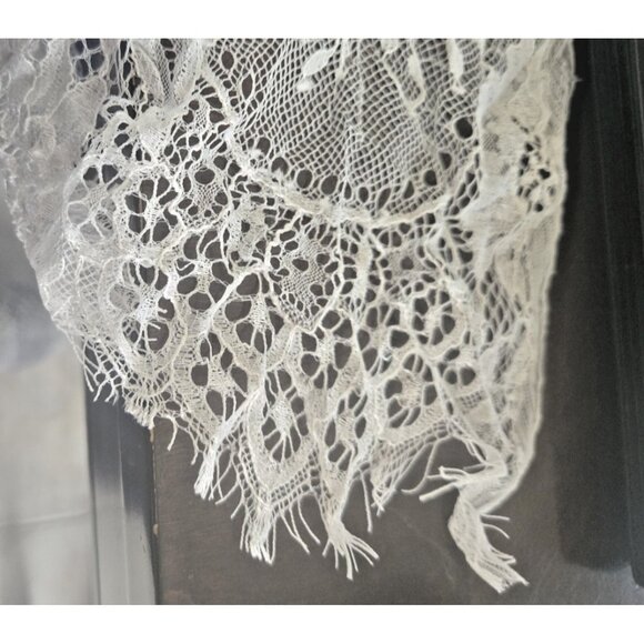 Floral Lace White Tablecloth 60x120" Vintage Look Wedding Shower Rustic Boho NEW - Picture 6 of 6